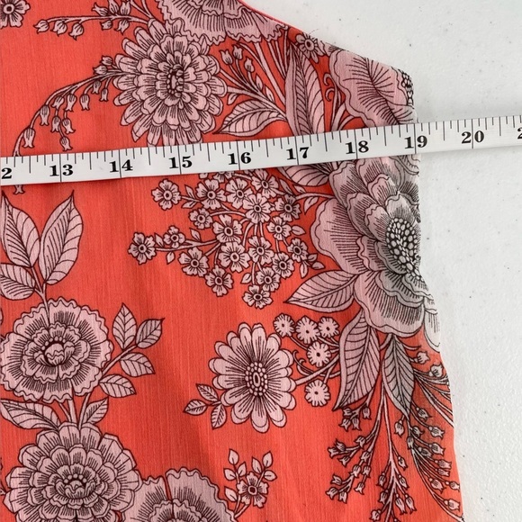 Tommy Hilfiger Coral White Floral Lined Sleeveless Keyhole Back Shift Dress - Picture 12 of 13